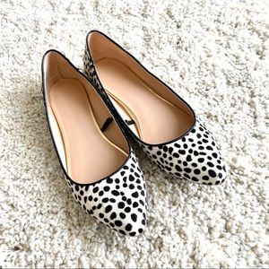 Banana Republic Factory leopard spot calf hair flats